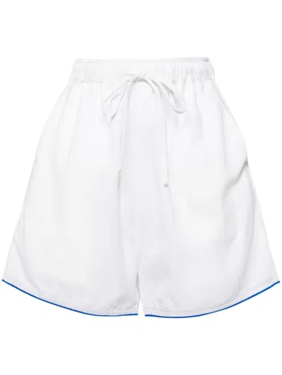 Bambah White Hibiscus Linen Shorts