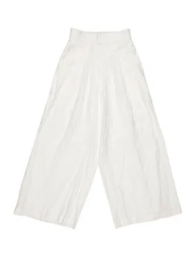 Pre-owned Bambah Wide Leg Pants In White
