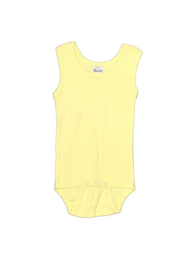 Pre-owned Bambini Kids' Short Sleeve Onesie In Yellow