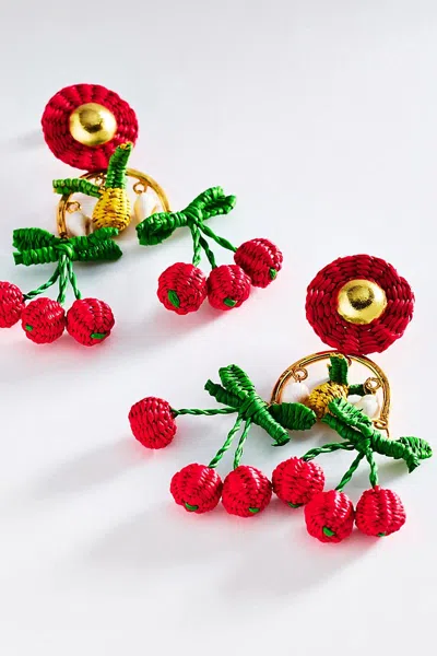 Bamboleira Paprika Maxi Earrings In Red