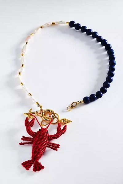 Bamboleira Senda Charm Necklace In Blue