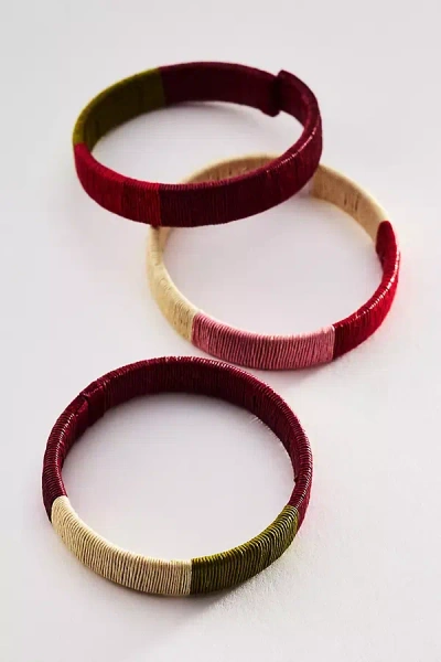 Bamboleira Zalva Bangle Bracelets, Set Of 3 In Multi