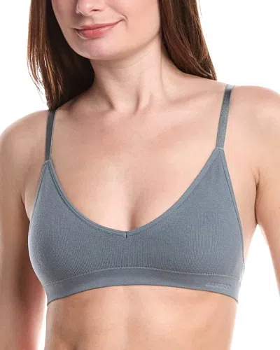 Bamboo 2pk Seamless Rib Triangle Bralette In Gray
