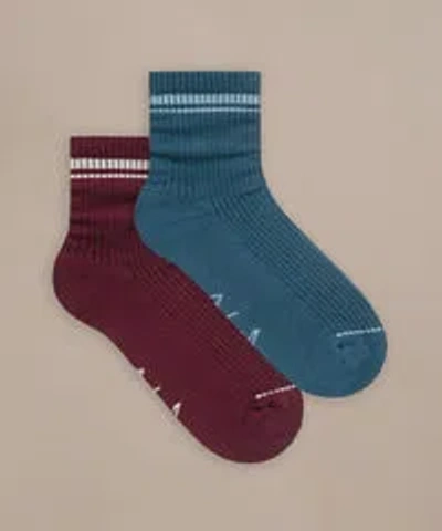 Bam Boo Blend Quarter Crew Socks In ["purple"]