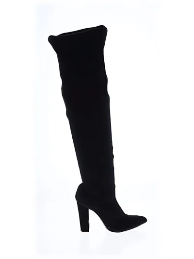 Pre-owned Bamboo Boots In Black