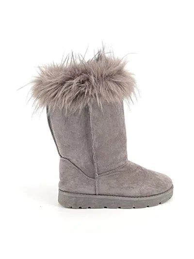 Pre-owned Bamboo Boots In Gray