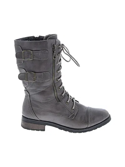 Pre-owned Bamboo Boots In Gray