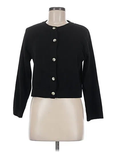 Pre-owned Bamboo Cardigan Sweater In Black