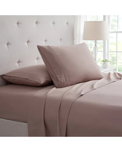 BAMBOO COMFORT BAMBOO COMFORT 4PC LUXURY 3-LINE EMBROIDERED SHEET SET