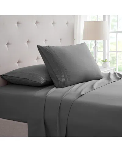 BAMBOO COMFORT BAMBOO COMFORT 4PC LUXURY 3-LINE EMBROIDERED SHEET SET