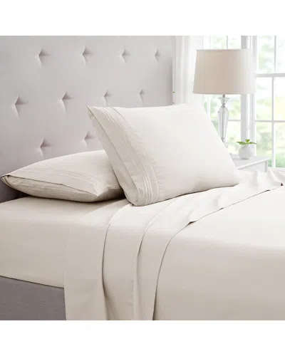 BAMBOO COMFORT BAMBOO COMFORT 4PC LUXURY 3-LINE EMBROIDERED SHEET SET
