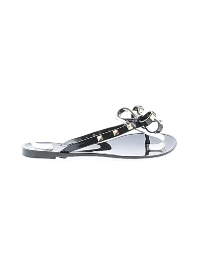 Pre-owned Bamboo Flip Flops In Silver