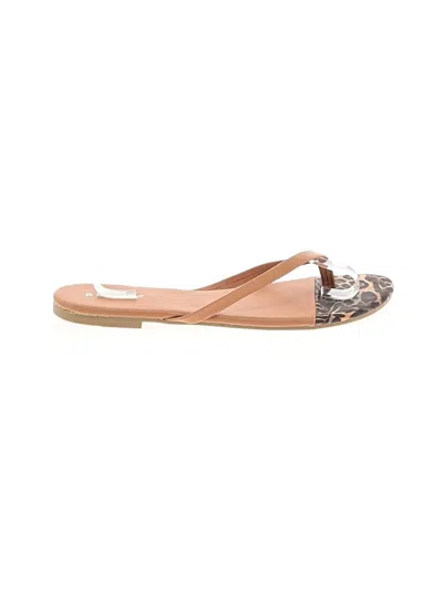 Pre-owned Bamboo Flip Flops In Tan