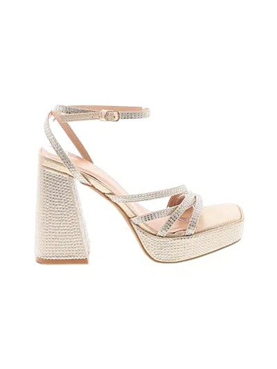 Pre-owned Bamboo Heels In Gold