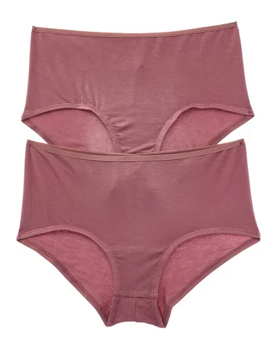 Bamboo Set Of 2 Essential Boyshort In Pink