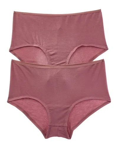 Bamboo Set Of 2 Essential Boyshort In Pink
