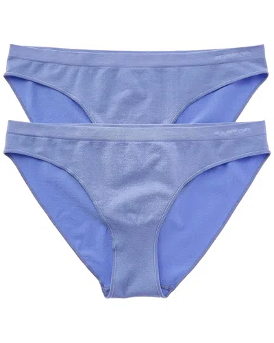 Bamboo Set Of 2 Essential High-cut Bikini Brief In Blue