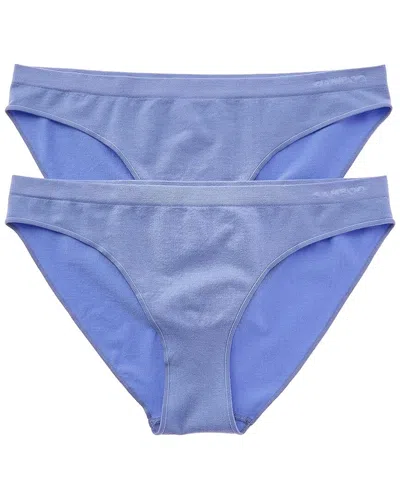 Bamboo Set Of 2 Essential High-cut Bikini Brief In Blue