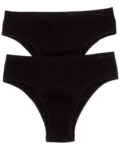 Bamboo Set Of 2 Seamless Cheeky Brief In Black