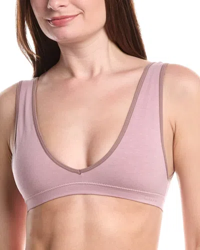 Bamboo Set Of 2 Seamless Cheeky Plunge Open Back Bralette In Pink