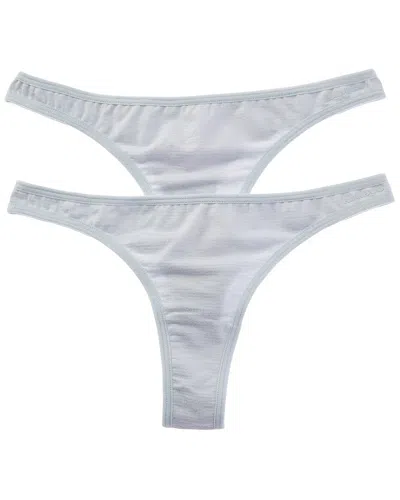 Bamboo Set Of 2 Seamless Cheeky Thong In Blue