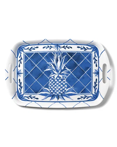 Bamboo Table Blue Pineapple Shatter-resistant Bamboo Serving Tray