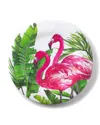 Bamboo Table Flamingo Tropics Shatter-resistant Bamboo Dinner Plates, Set Of 4 In Multi