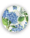 Bamboo Table Hydrangea Lattice Shatter-resistant Bamboo Salad Plates, Set Of 4 In Blue