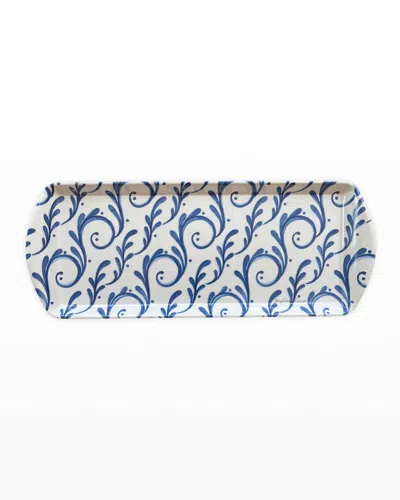 Bamboo Table Indigo Song Loaf Tray In Blue