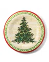 Bamboo Table Merry Christmas Tree Dinner Plates, Set Of 4 In Multi
