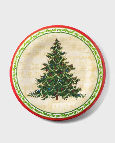 Bamboo Table Merry Christmas Tree Salad Plates, Set Of 4 In Multi