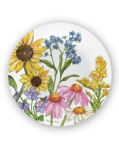 Bamboo Table Wildflowers Shatter-resistant Bamboo Salad Plates, Set Of 4 In Multi
