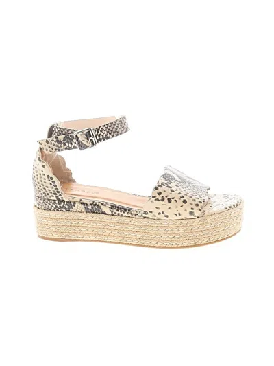 Pre-owned Bamboo Wedges In Ivory