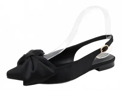Bamboo Women's Bow Flat Shoes In Black