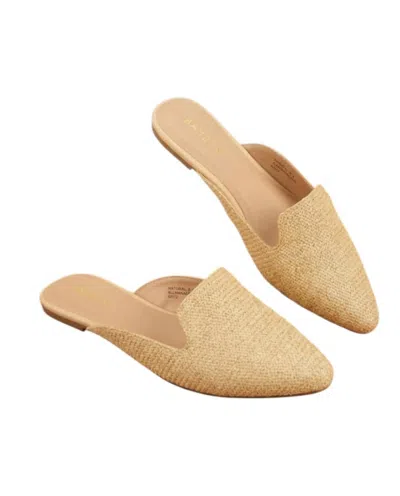 Bamboo Women's Classy Closed Toe Sandals In Beige In Neutral