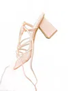 Bamboo Women's Lasting Strappy Heel In Nude In Pink