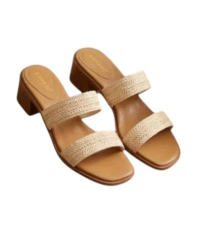 Bamboo Women's Mini Heel Sandal In Brown