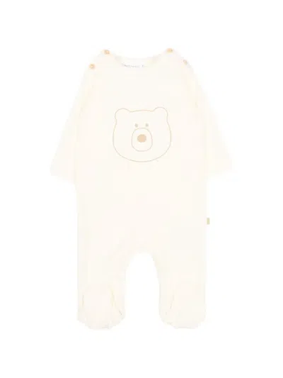 Bamboom Bear-print Babygrow In Neutral
