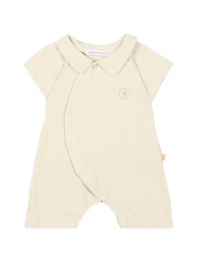 Bamboom Collared Graphic Babygrow In Neutral