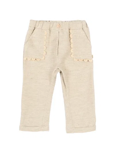 Bamboom Babies' Lace-detail Trousers In Neutral