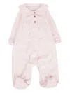Bamboom Peter Pan-collar Buttoned Babygrow In Pink