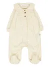 Bamboom Rounded-collar Babygrow In Neutral