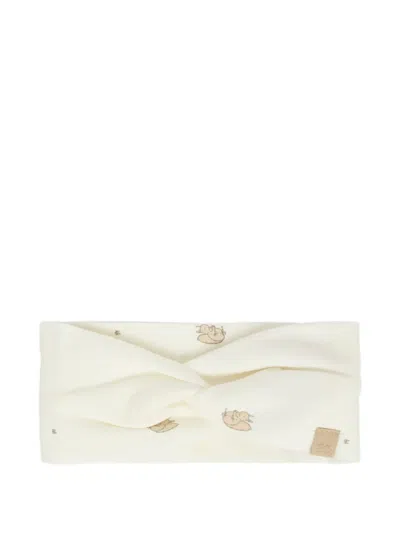 Bamboom Babies' Squirrel-print Twisted Headband In Green