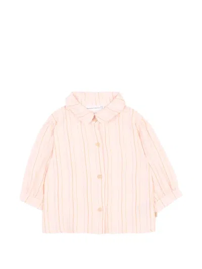 Bamboom Babies' Striped Long-sleeves Top In Pink