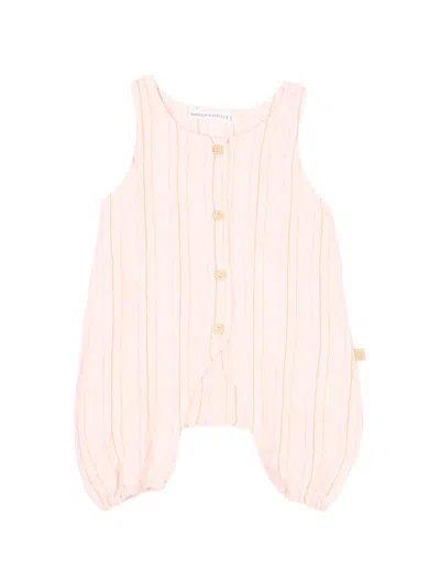 Bamboom Babies' Striped Romper In Pink