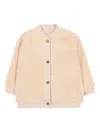 Bamboom Teddy Button-fastening Bomber Jacket In Pink