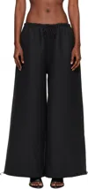 Bambou Roger Kwong Gray Double Face Wool Drap Trousers In Brown