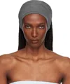 Bambou Roger Kwong Gray Jersey Head & Neck Warmer In Gray