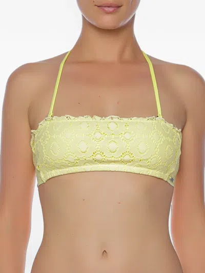 Banana Moon Bandeau Bikini Top In Animal Print