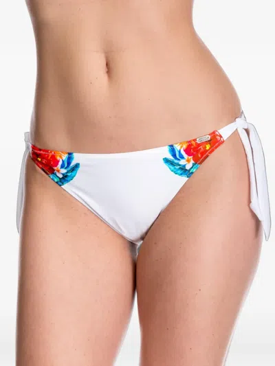 Banana Moon Floral-print Side-tie Bikini Bottoms In Multi